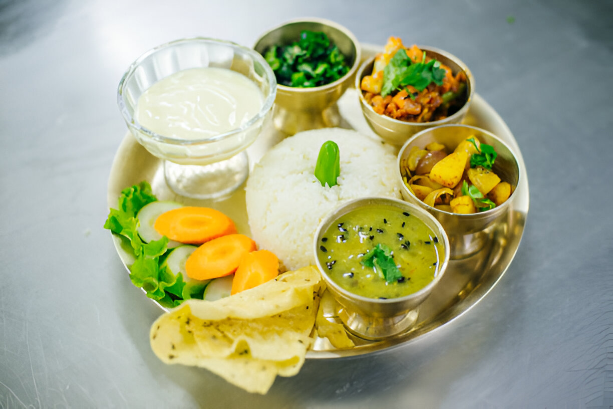 Khana set with rice and curry